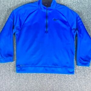 Nike Men's Vibrant Blue Zip-Up Sweater